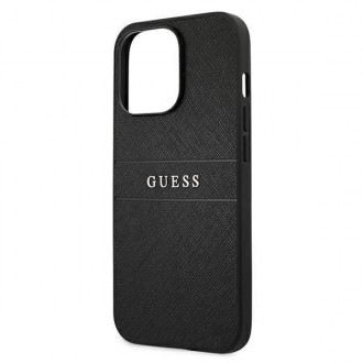 Guess GUHCP13LPSASBK iPhone 13 Pro / 13 6,1&quot; černý/černý Saffiano Strap