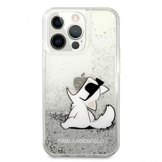 Karl Lagerfeld KLHCP13LGCFS iPhone 13 Pro / 13 6,1" srebrny/silver hardcase Liquid Glitter Choupette Fun