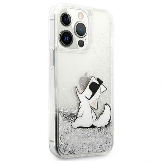 Karl Lagerfeld KLHCP13LGCFS iPhone 13 Pro / 13 6,1" srebrny/silver hardcase Liquid Glitter Choupette Fun
