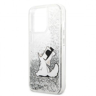 Karl Lagerfeld KLHCP13LGCFS iPhone 13 Pro / 13 6,1" srebrny/silver hardcase Liquid Glitter Choupette Fun