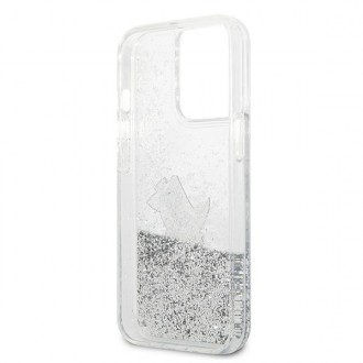 Karl Lagerfeld KLHCP13LGCFS iPhone 13 Pro / 13 6,1" srebrny/silver hardcase Liquid Glitter Choupette Fun