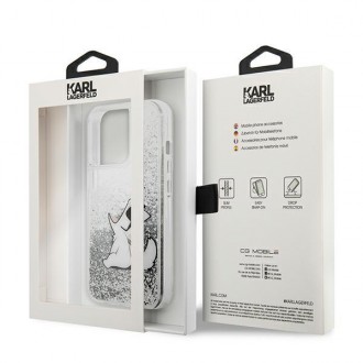Karl Lagerfeld KLHCP13LGCFS iPhone 13 Pro / 13 6,1" srebrny/silver hardcase Liquid Glitter Choupette Fun