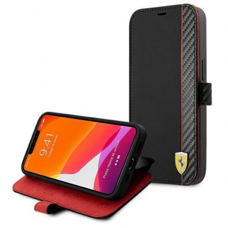 Ferrari FESAXFLBKP13LBK iPhone 13 Pro / 13 6,1" czarny/black book On Track Carbon Stripe