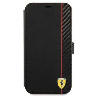 Ferrari FESAXFLBKP13LBK iPhone 13 Pro / 13 6,1" czarny/black book On Track Carbon Stripe