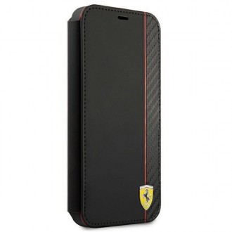 Ferrari FESAXFLBKP13LBK iPhone 13 Pro / 13 6,1" czarny/black book On Track Carbon Stripe
