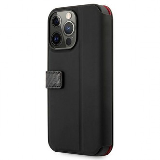 Ferrari FESAXFLBKP13LBK iPhone 13 Pro / 13 6,1" czarny/black book On Track Carbon Stripe