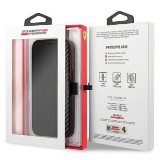 Ferrari FESAXFLBKP13LBK iPhone 13 Pro / 13 6,1" czarny/black book On Track Carbon Stripe