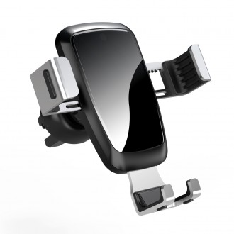 Gravity smartphone car holder, black air vent grille (YC08)