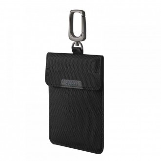 FARADAY CAGE Spigen POUCH BLOKÁTOR SIGNÁLU RFID BEZ KLÍČE ČERNÝ