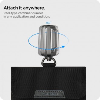 FARADAY CAGE Spigen POUCH BLOKÁTOR SIGNÁLU RFID BEZ KLÍČE ČERNÝ