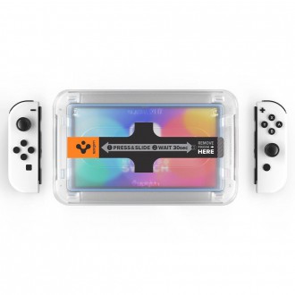 Tvrzené sklo Spigen GLAS.TR "EZ FIT" 2BALENÍ NINTENDO SWITCH OLED