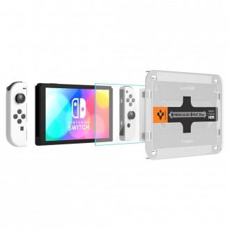 Tvrzené sklo Spigen GLAS.TR "EZ FIT" 2BALENÍ NINTENDO SWITCH OLED