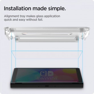 Tvrzené sklo Spigen GLAS.TR "EZ FIT" 2BALENÍ NINTENDO SWITCH OLED