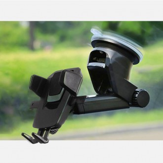 Telescopic Car Mount Phone Holder Dashboard or Windshield for black