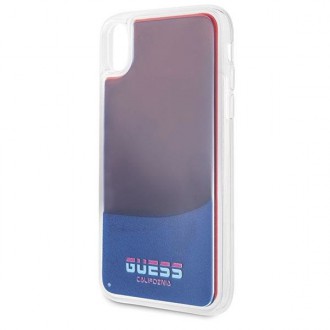 Guess GUHCI61GLCRE iPhone Xr červený /červený pevný obal California Glow in the dark