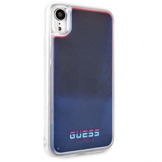 Guess GUHCI61GLCRE iPhone Xr červený /červený pevný obal California Glow in the dark
