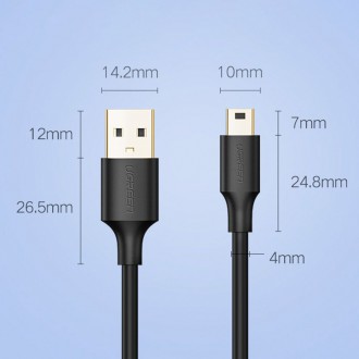 Ugreen cable USB - mini USB cable 480 Mbps 2 m black (US132 30472)