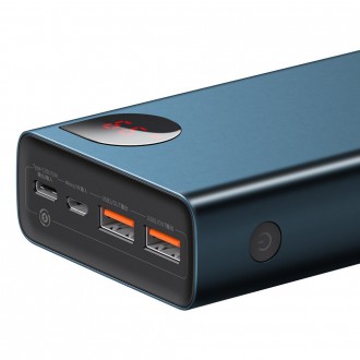 [RETURNED ITEM] Powerbanka Baseus Adaman 2x USB / 1x USB typu C / 1x micro USB 20000mAh 65W Quick Charge 4.0 Power Delivery modrá (PPIMDA-D03)