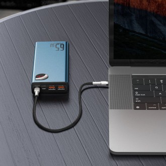 [RETURNED ITEM] Powerbanka Baseus Adaman 2x USB / 1x USB typu C / 1x micro USB 20000mAh 65W Quick Charge 4.0 Power Delivery modrá (PPIMDA-D03)