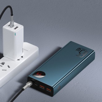 [RETURNED ITEM] Powerbanka Baseus Adaman 2x USB / 1x USB typu C / 1x micro USB 20000mAh 65W Quick Charge 4.0 Power Delivery modrá (PPIMDA-D03)