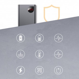 [RETURNED ITEM] Powerbanka Baseus Adaman 2x USB / 1x USB typu C / 1x micro USB 20000mAh 65W Quick Charge 4.0 Power Delivery modrá (PPIMDA-D03)
