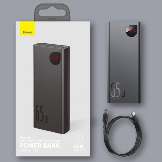 [RETURNED ITEM] Powerbanka Baseus Adaman 2x USB / 1x USB typu C / 1x micro USB 20000mAh 65W Quick Charge 4.0 Power Delivery modrá (PPIMDA-D03)