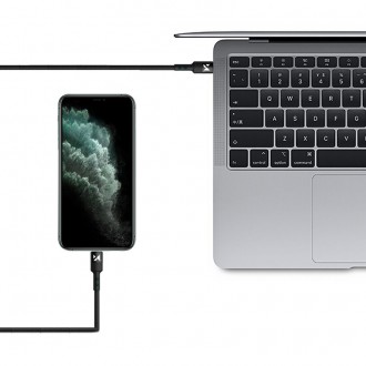 Wozinsky cable USB Type C - USB Type C Power Delivery 18W 2m black (WUC-PD-CC1B)