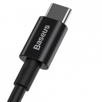 Baseus Superior Cable Cord USB Type C - USB Type C Rychlé nabíjení / Power Delivery / FCP 100W 5A 20V 1m černá (CATYS-B01)
