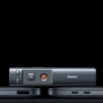 Dálkové ovládání laserového ukazovátka Baseus Orange Dot pro prezentaci na PC s vestavěnou baterií v šedé barvě (WKCD000013)
