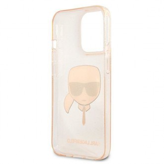 Karl Lagerfeld KLHCP13LKHTUGLGO iPhone 13 Pro / 13 6,1" złoty/gold hardcase Glitter Karl`s Head