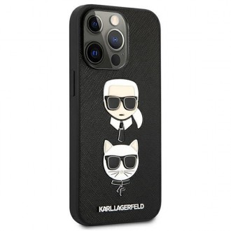Karl Lagerfeld KLHCP13LSAKICKCBK iPhone 13 Pro / 13  6,1" czarny/black hardcase Saffiano Karl & Choupette