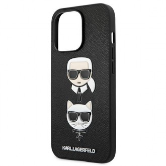 Karl Lagerfeld KLHCP13LSAKICKCBK iPhone 13 Pro / 13  6,1" czarny/black hardcase Saffiano Karl & Choupette