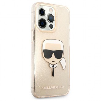 Karl Lagerfeld KLHCP13XKHTUGLGO iPhone 13 Pro Max 6,7" złoty/gold hardcase Glitter Karl`s Head
