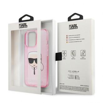 Karl Lagerfeld KLHCP13XKHTUGLP iPhone 13 Pro Max 6,7" różowy/pink hardcase Glitter Karl`s Head