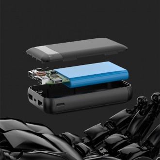 Dudao Portable 10000mAh USB Power Bank Black (K3Pro mini)