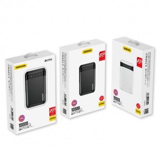 Dudao Portable 10000mAh USB Power Bank Black (K3Pro mini)