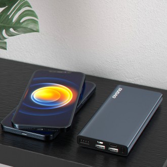 Dudao metal power bank with LED indicator 10000mAh silver (K5Pro)