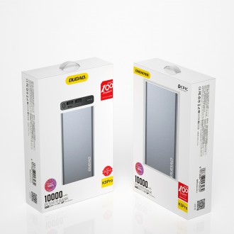 Dudao metal power bank with LED indicator 10000mAh silver (K5Pro)