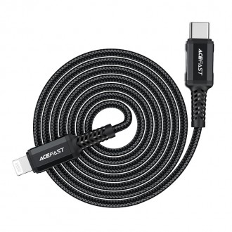 Acefast cable MFI USB Type C - Lightning 1,8m, 30W, 3A black (C4-01 C Black)