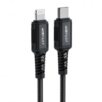 Acefast cable MFI USB Type C - Lightning 1,8m, 30W, 3A black (C4-01 C Black)