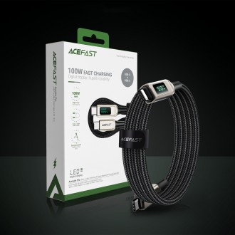 Acefast cable USB Type C - USB Type C 2m, 100W (20V / 5A) silver (C6-03 silver)