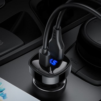 Acefast car charger 66W USB Type C / USB, PPS, Power Delivery, Quick Charge 4.0, AFC, FCP black (B4 black)