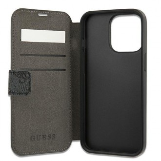 Guess GUBKP13L4GMGGR iPhone 13 Pro / 13 6,1" šedá/šedá kniha 4G velké kovové logo