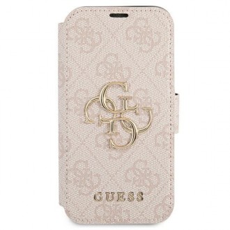 Guess GUBKP13L4GMGPI iPhone 13 Pro / 13 6,1&quot; růžová/růžová kniha 4G Big Metal Logo