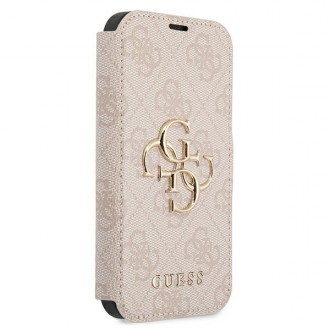 Guess GUBKP13L4GMGPI iPhone 13 Pro / 13 6,1&quot; růžová/růžová kniha 4G Big Metal Logo