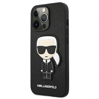 Karl Lagerfeld KLHCP13XOKPK iPhone 13 Pro Max 6,7" czarny/black hardcase Saffiano Ikonik Karl`s Patch