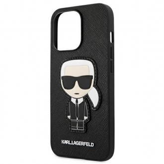 Karl Lagerfeld KLHCP13XOKPK iPhone 13 Pro Max 6,7" czarny/black hardcase Saffiano Ikonik Karl`s Patch