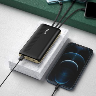 Dudao K4Pro powerbank with built-in cables 10000mAh LED display green
