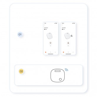 Baseus T2 Pro chytrý GPS tracker na klíče od dětské kabelky bílý (FMTP000002)