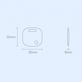 Baseus T2 Pro chytrý GPS tracker na klíče od dětské kabelky bílý (FMTP000002)